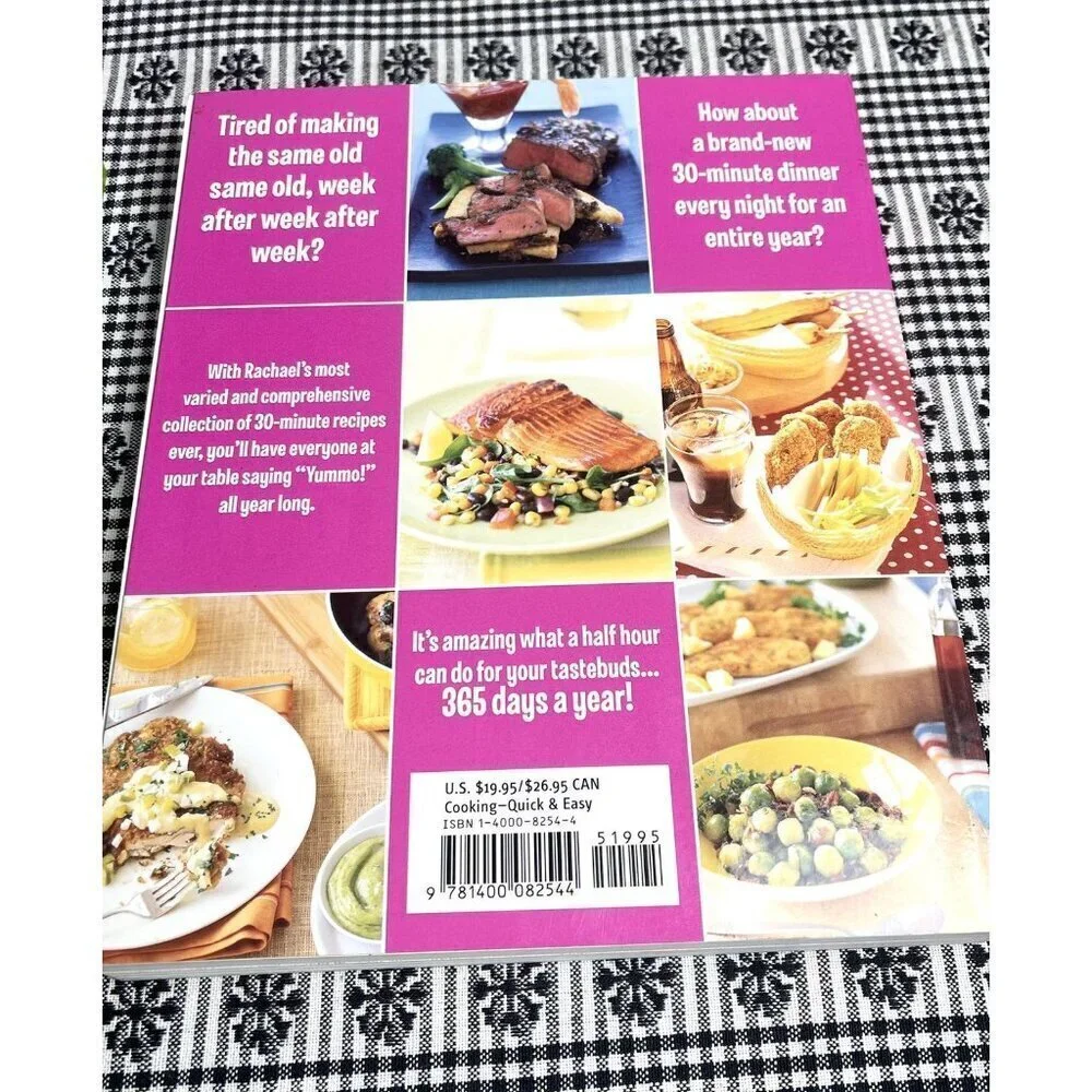 Set of 2 Rachael Ray Cookbooks 30-Minute Meals Crowds Dinners Leftovers Brunch